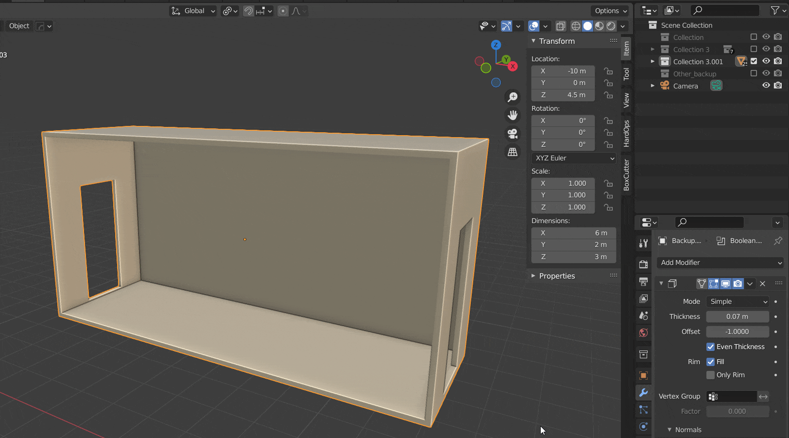Blender Room Side View