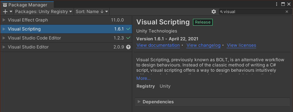 Unity Visual Scripting